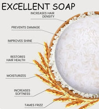 Organic Rice Shampoo Soap Bar Oil Free Conditioning Soap Rice Water Protein Nourishing Anti-loss Hair Hair Growth Soap Bar - BlissFully