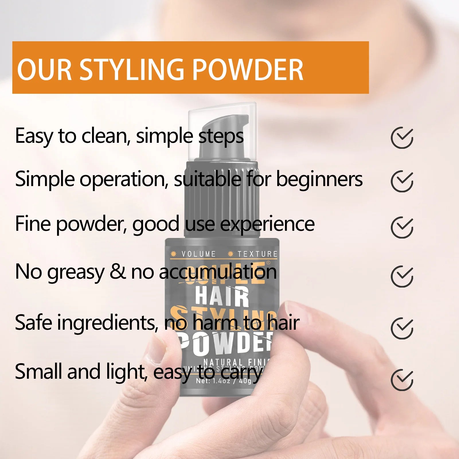 GOIPLE Hair Styling Powder Increase Volume Capturing Modeling Hairstyles Long-Lasting Texture Powders Spray Unisex - BlissFully