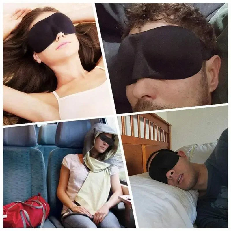 Soft 3D Contoured Sleeping Mask Breathable Eye Shade Comfortable Lightweight Eye Cover for Men and Women Night Travel Rest Aid - BlissFully