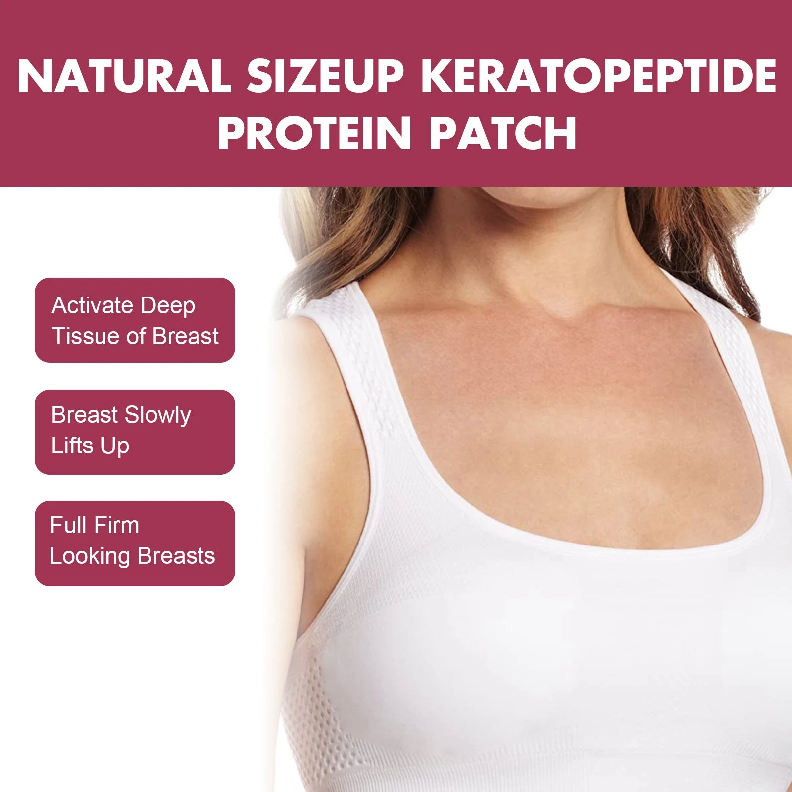 Breast Enhancement Patch: A Breast Care Patch for Preventing Sagging, Lifting, Enhancing Fullness and Increasing Breast Volume.