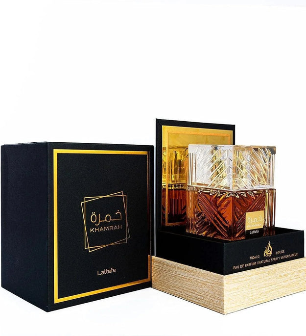 Lattafa Khamrah - Vanilla, Warm Spicy, Amber, Cinnamon - Eau de Parfum Long-Lasting Fragrance for Unisex, 3.40 Ounce / 100 ml