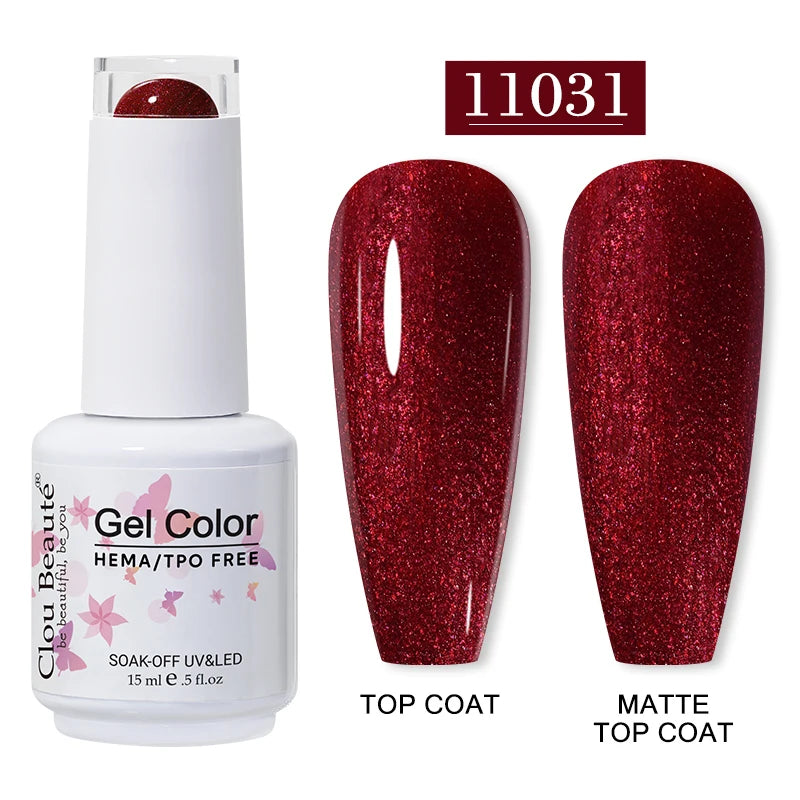 Clou Beaute 15ml HEMA TPO FREE Gel Nail Polish Vernis Semi Permanent UV Nail Art Varnish Lakiery Hybrydowe Manicure Gel Polish