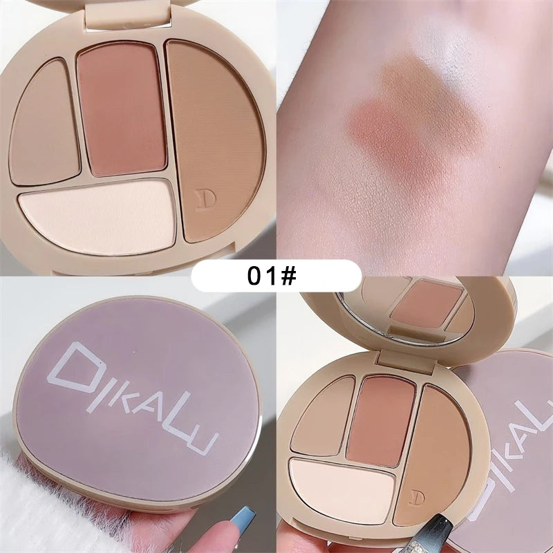 Multifunctional Bronzer Contour Palette Nose Shadow Profile Highlighter Blush Plate Matte Contouring Shading Llluminator Makeup