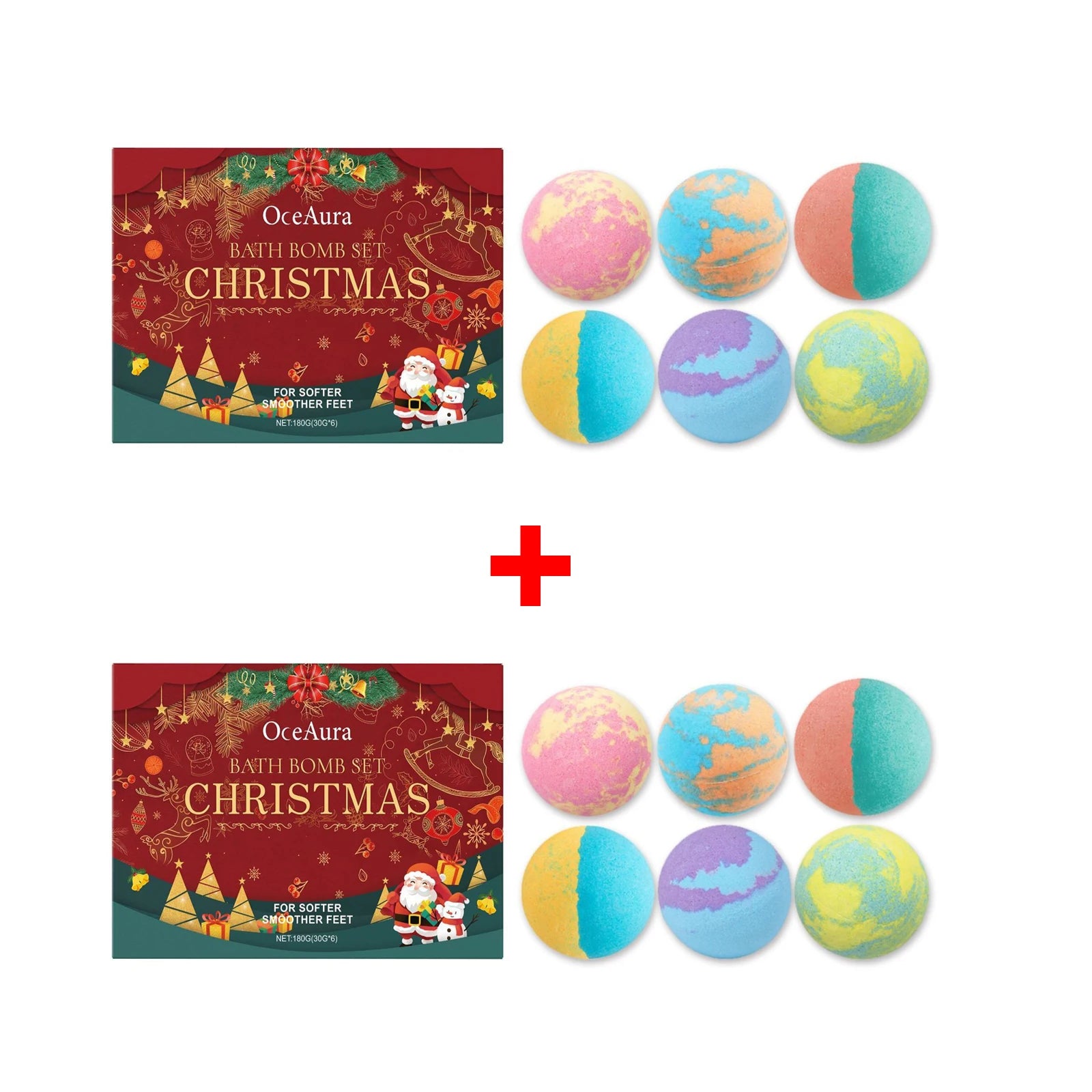 6/12/18pcs Bath Bombs for Kids With Surprise Bubble Bath Ball Anti Fatigue Relaxing Body Care Spa New Year Christmas Gift Set
