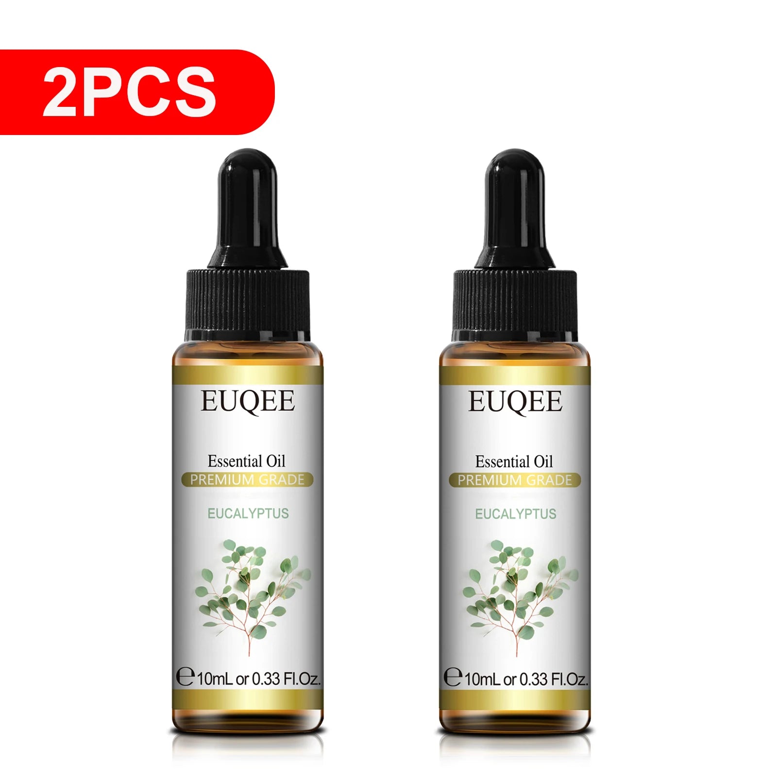 EUQEE 10ML Palo Santo Natural Essential Oil With Glass Dropper Oregano Cardamom Marjoram Fennel Lemon Eucalyptus Aroma Oils