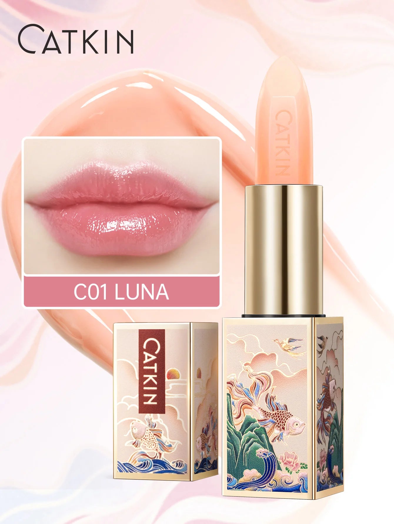 CATKIN SPARKLING LIP BALM MOONLIGHT COLOR-CHANGING LIP STICK - NEW SERIES