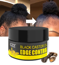 GZE African Black Castor Extra Hold Braid, Loc, Twist Gel, Tames Frizz & Edges, Coconut Oil Edge Control - BlissFully