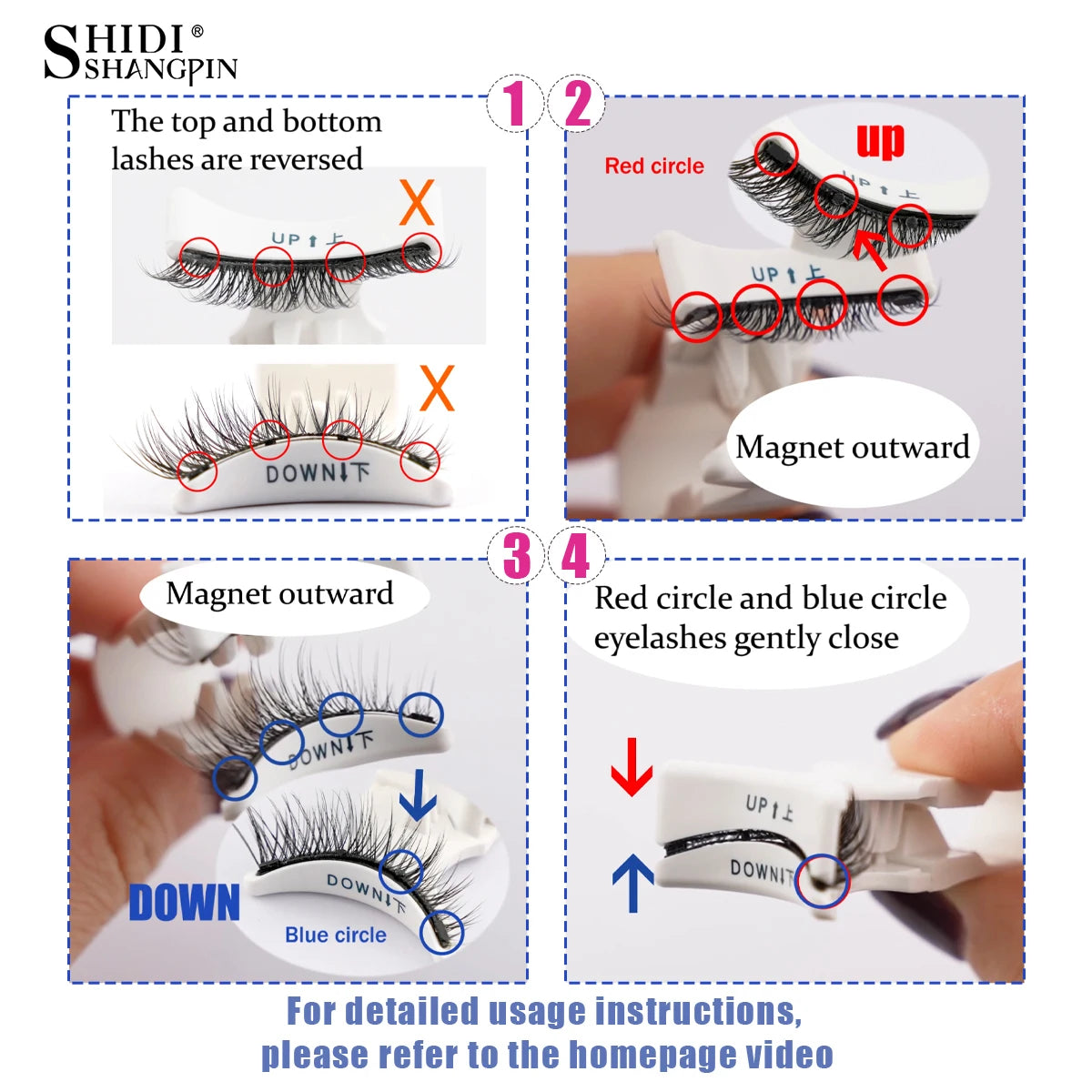 1 Pair Reusable Magnetic Eyelashes Set With Magnetic Tweezers Natural Faux Mink Lashes Fluffy Fake Eyelash Extension Makeup Tool