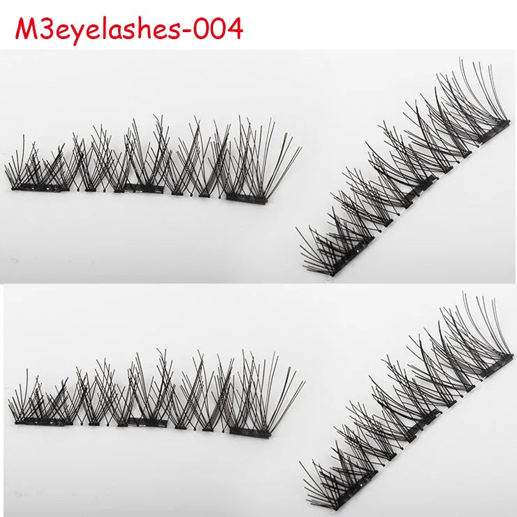3D Magnetic False Eyelashes Individual Lashes Extension Tools Set Accessories Mink Fake Eyelash Makeup Cosmetics With 2/3 Magnet