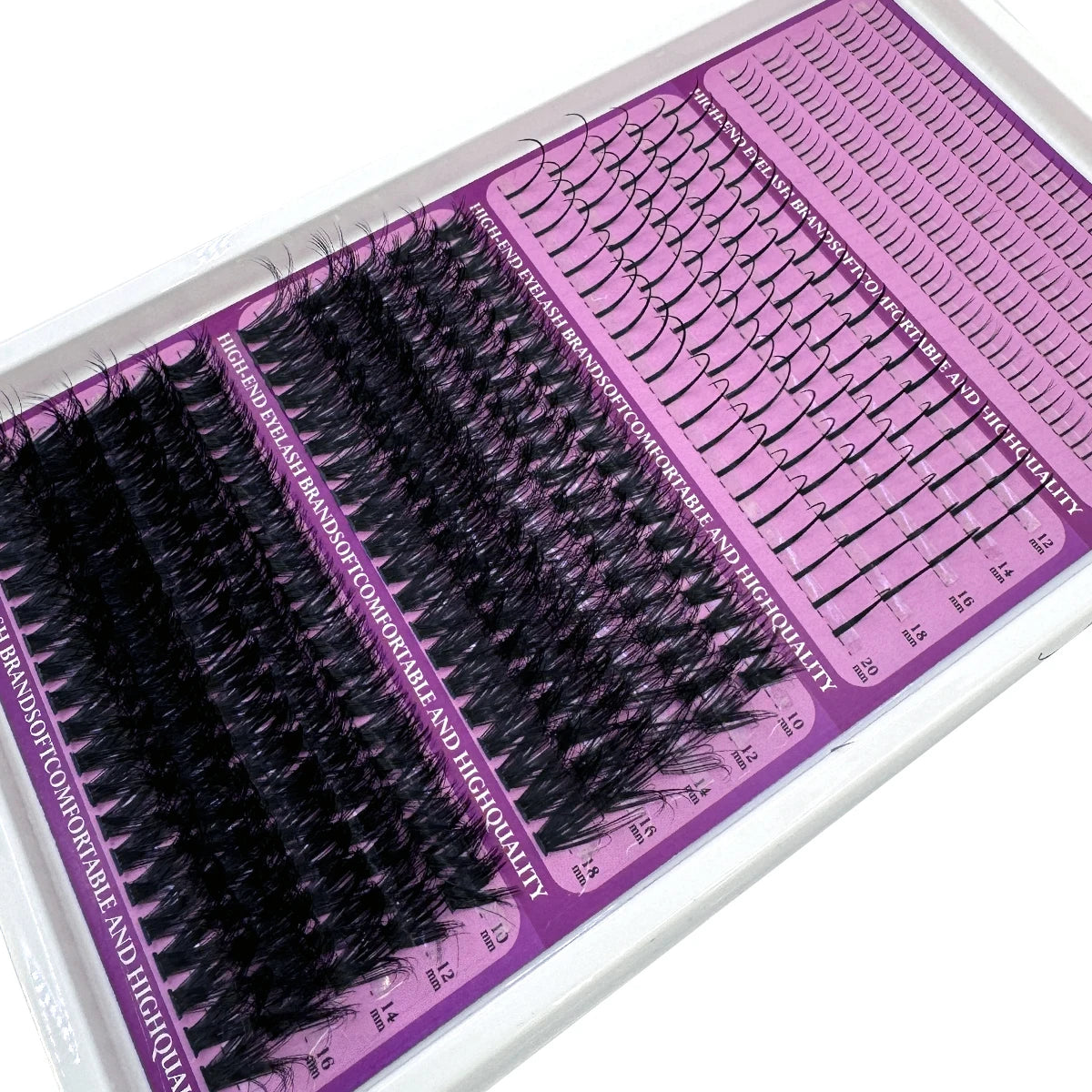 20Rows Lash Spikes Eyelash Clusters Volume Individual Lashes Wispy Eyelashes DIY Spiky Lash Extension Manga Clusters Eyelashes