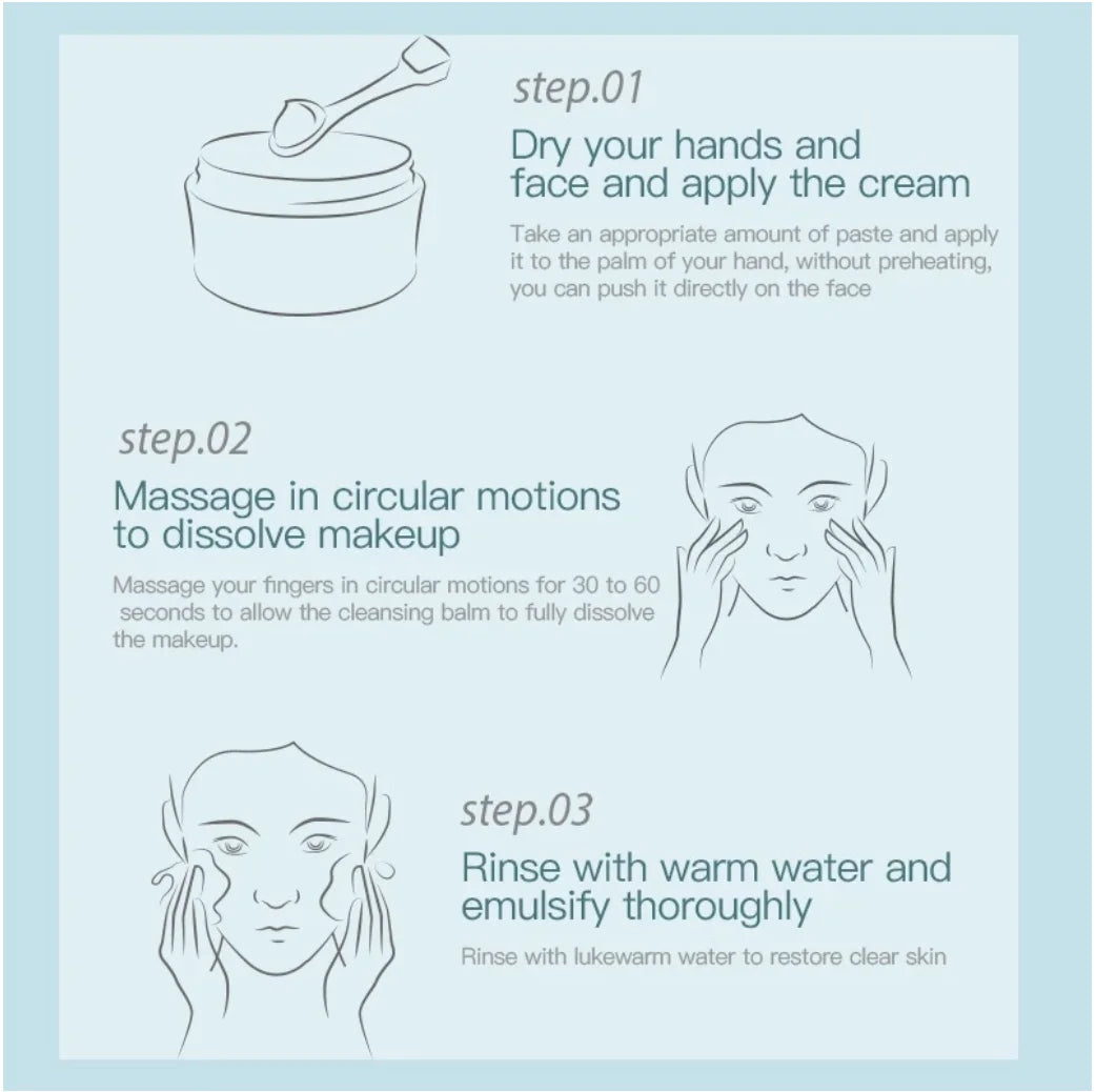 TIMAGE Soft Clarifying Cleansing Balm Natural Plant Extracts Make-up Remove