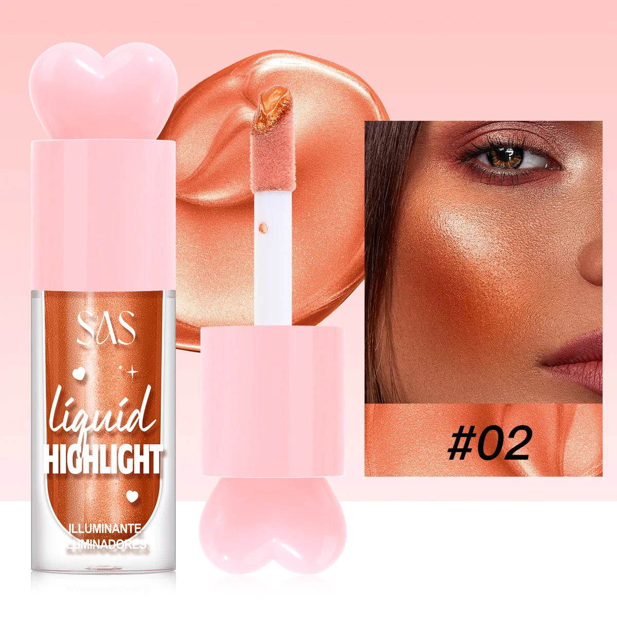 Liquid Highlighter For Face Contouring Makeup Shimmer Brightening Moisturizer Body And Cheekbone Enhancer