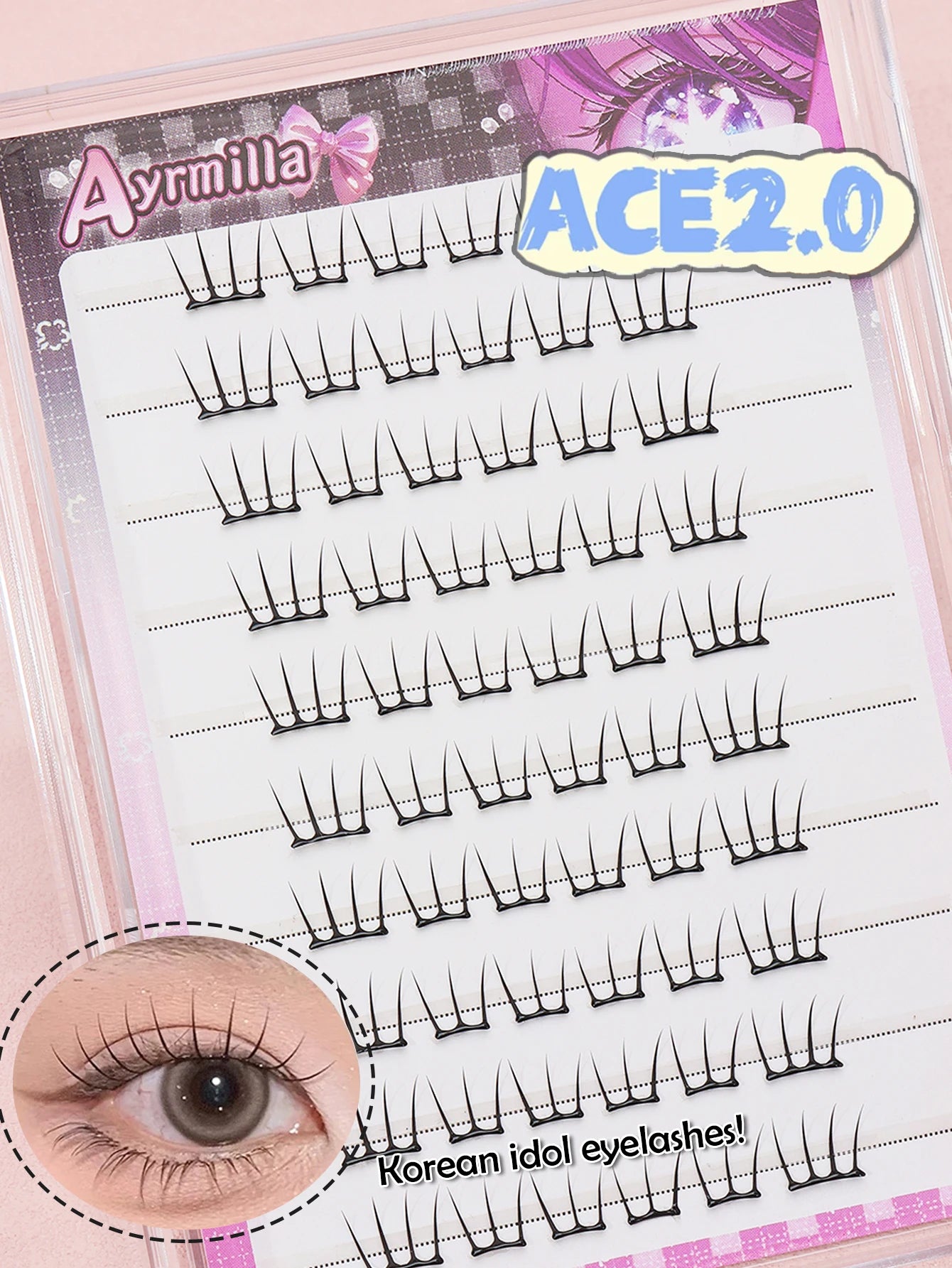 80 cluster Brown Fox Eye Tail False Eyelash wedding party and dates eyelashes  for daily makeup