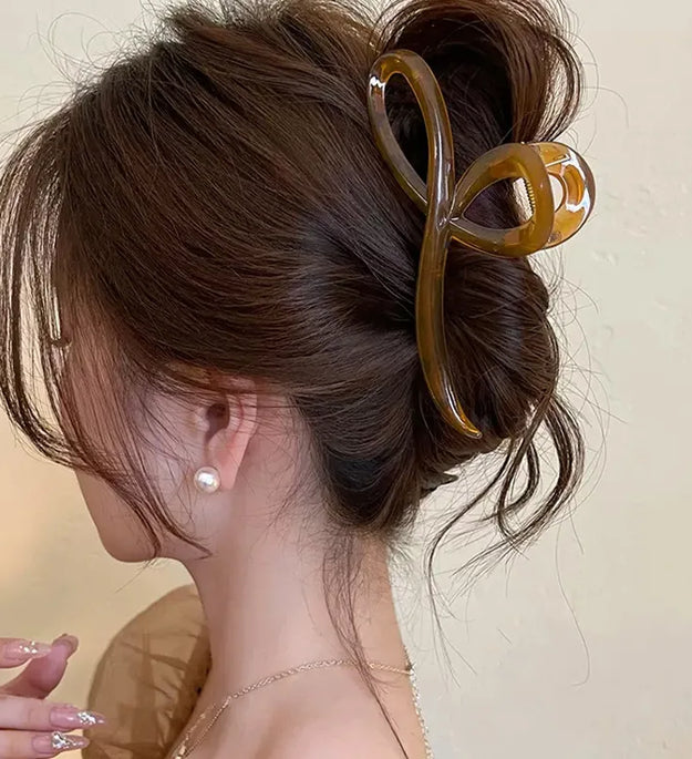 Elegant Jelly Color Bow Hair Claw For Women Girls Sweet Hair Ornament Back Headband Hair Clips Hairpin Fashion Hair Accessories