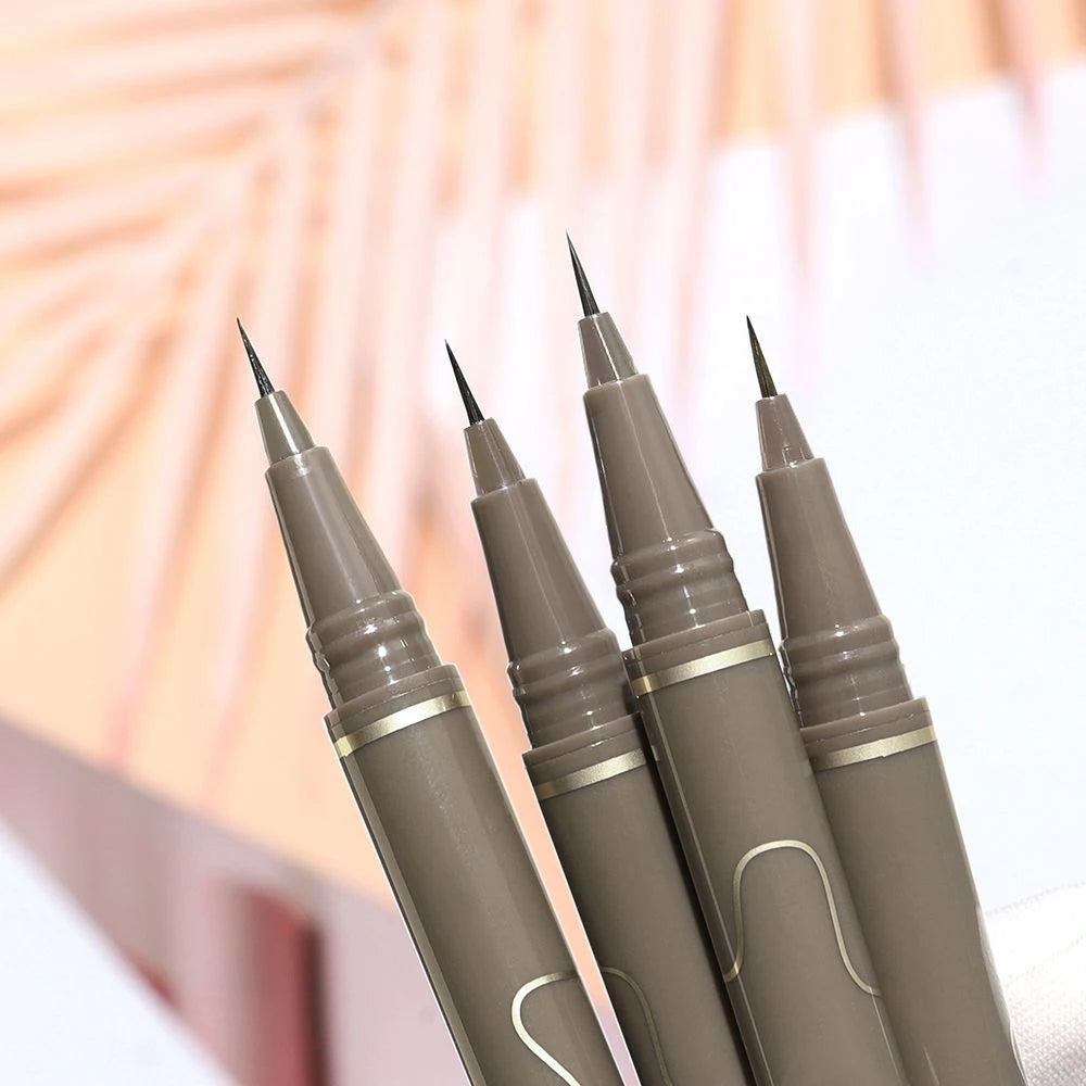 Slim eyeliner is waterproof, sweat-proof, long-lasting and non-smudged. Newbie brown eyeliner liquid pen