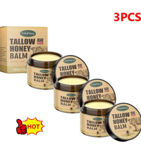 Whipped Beef Tallow and Honey Balm Skin Face Moisturizer Fast Absorption Grass Fed Grass Finished Organic Face Cream Body Lotion - BlissFully