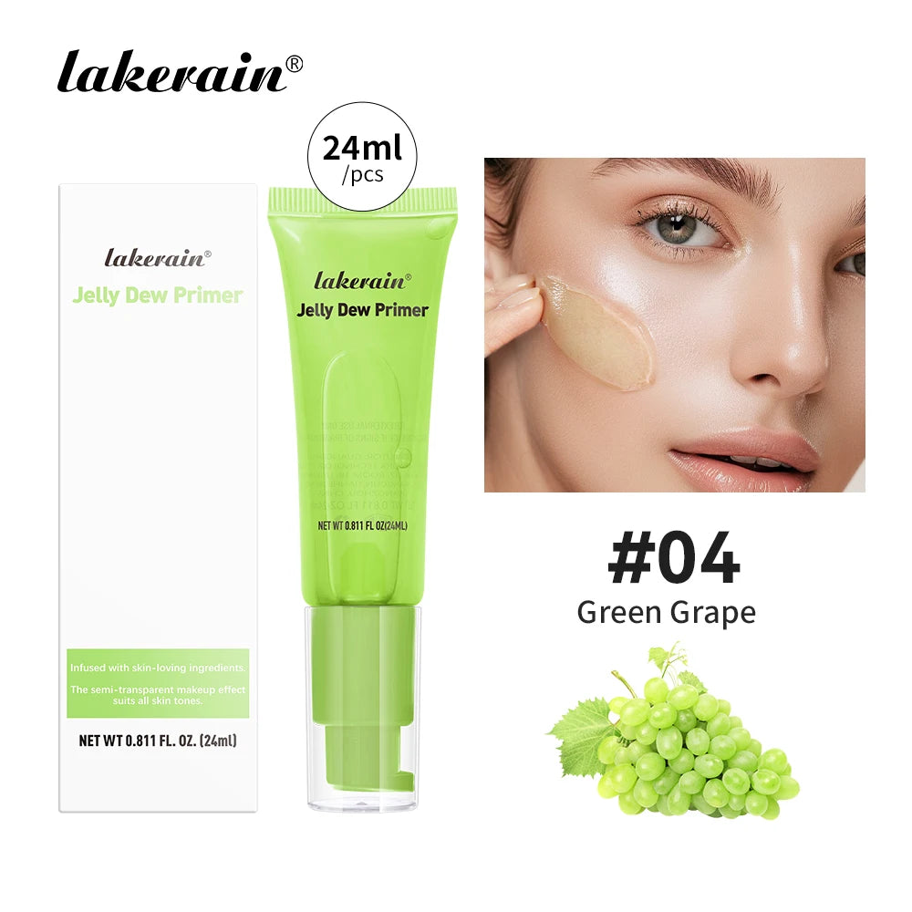 Lakerain Jelly Dew Primer Makeup Long Lasting Moisturising Semi-transparent Jelly Texture Pre Makeup Base Cream Cosmetics