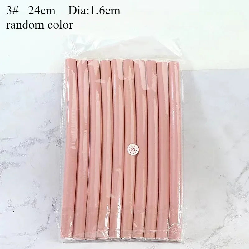 10pcs Flexible Hair Curling Rod Hair Curler Makers Soft Foam Bendy Twist Curls Flexi Rollers Styling Tools Hair Roller No Heat