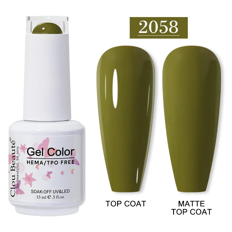 Clou Beaute 15ml HEMA TPO FREE Gel Nail Polish Vernis Semi Permanent UV Nail Art Varnish Lakiery Hybrydowe Manicure Gel Polish