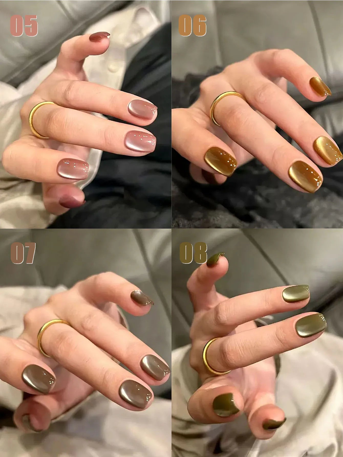 MIANEL 12ML 2026 Maillard Black Brown Cat Eye Gel Nail Polish Black Nails White Nails Nail Art Red Nails 1-21pcs