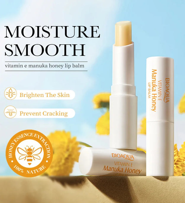 BIOAOUA Vitamin E Honey Lip Balm Moisturizing Anti Cracking Nourishing Nourishing Lipstick Lips Skin Care Products