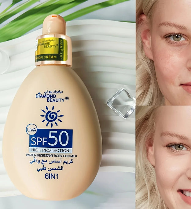 Face body sunscreen whitening sunscreen skin care cream sunscreen liquid foundation SPF50 UV protection skin