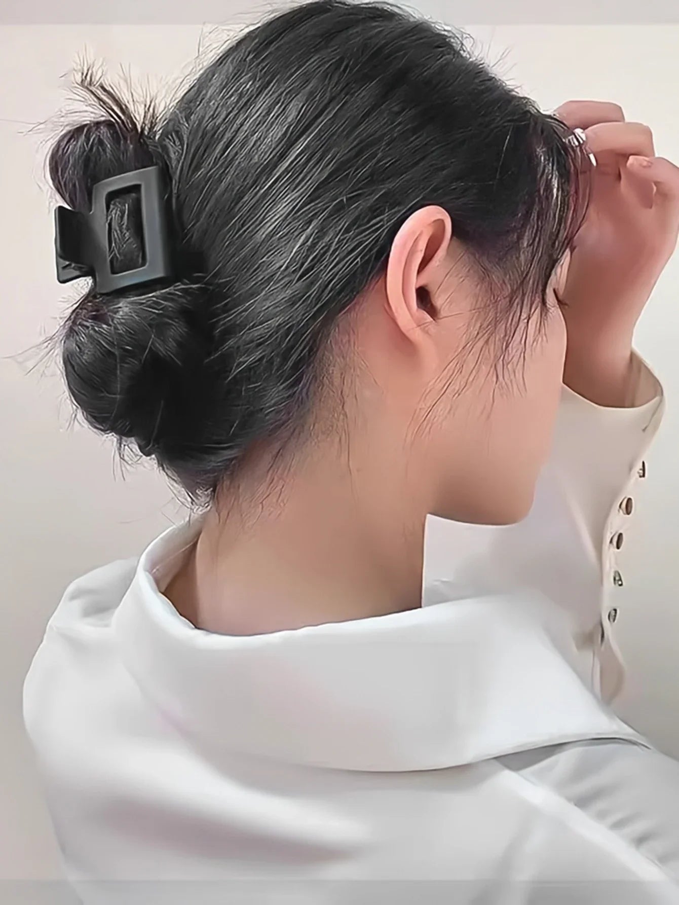 5Pcs Multistyle Small Flower Hair Claw Clips for Women Girl Rectangle Jaw Clip Hair Accessory Semicircle Barrettes for Thin Hair