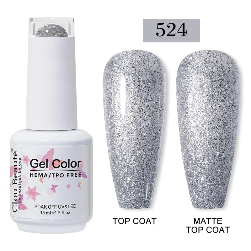 Clou Beaute 15ml HEMA TPO FREE Gel Nail Polish Vernis Semi Permanent UV Nail Art Varnish Lakiery Hybrydowe Manicure Gel Polish