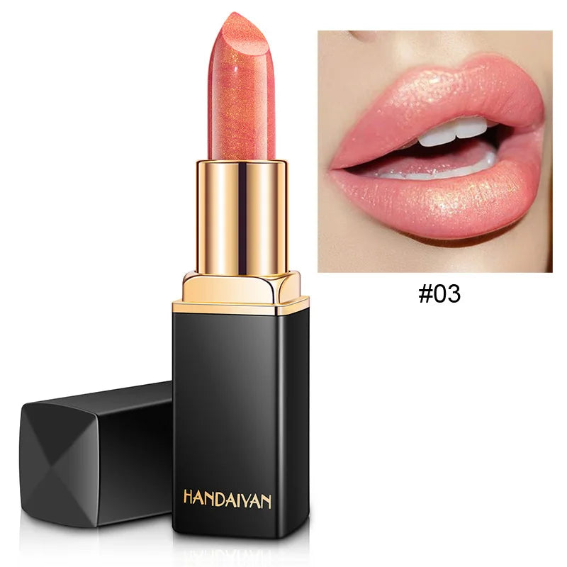 Handaiyan Diamond Glitter Lipstick Shimmer Sexy Pigments Makeup Long Lasting Waterproof Profissional