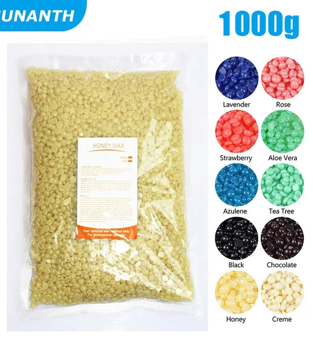 1000g 500g Waxing Wax Beans For Hair Removal Full Body Hot Film Hard Depilatory Wax Beads For Wax Heater Machine Hard Wax Beans