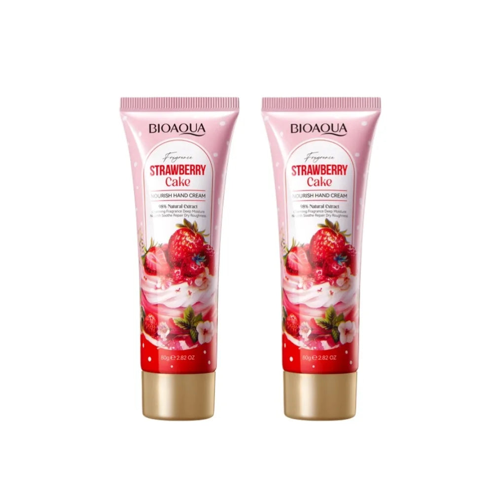 BIOAOUA Strawberry Cake Nourishing Hand Cream Deep Hydration Moisturizing Remove chapping Hand Cream Beauty Skincare