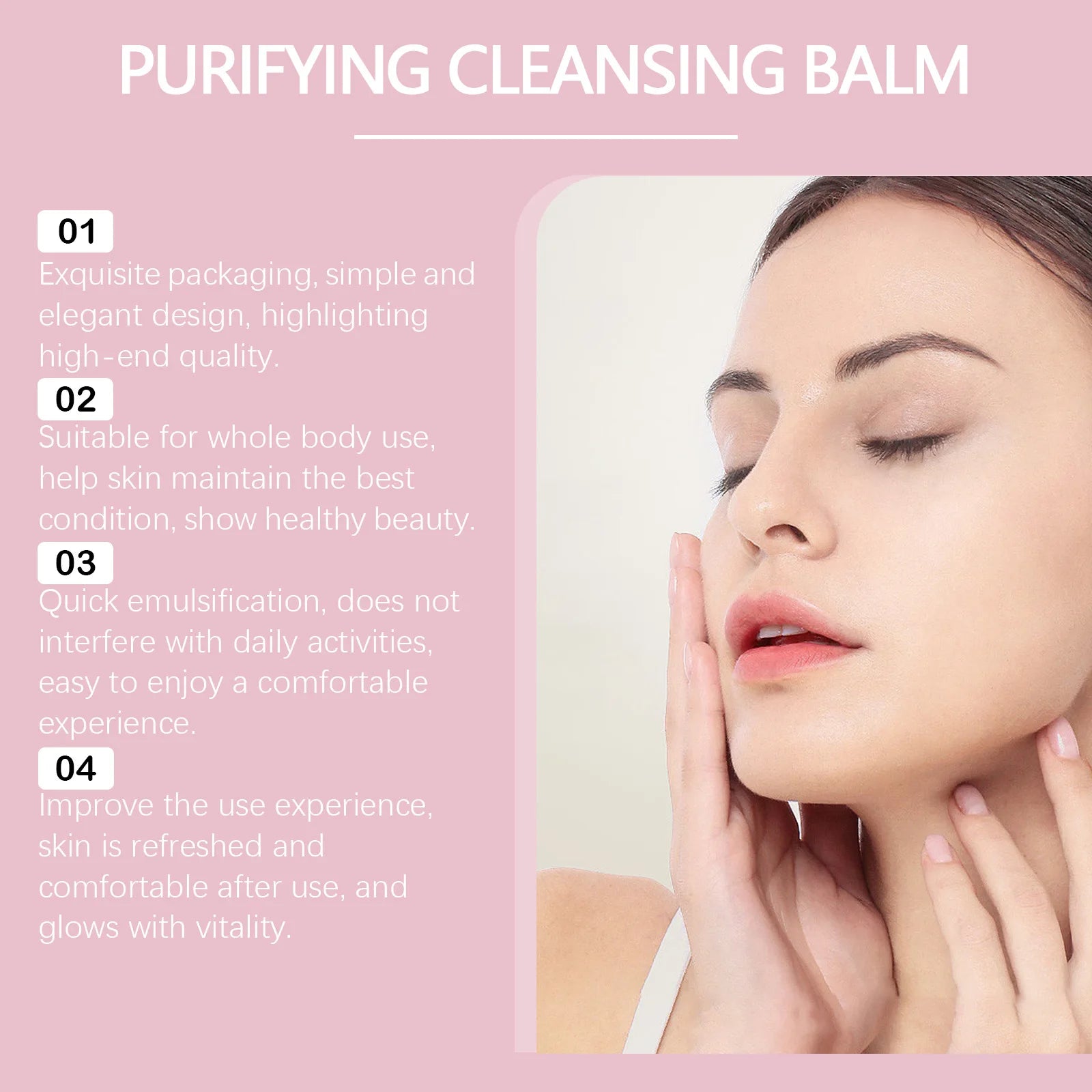 EELHOE Strawberry Cleansing Balm Makeup Remover Deep Cleansing Face Pore Cleaning Oil-Based Magic Purifying Cleansing Balm 50g