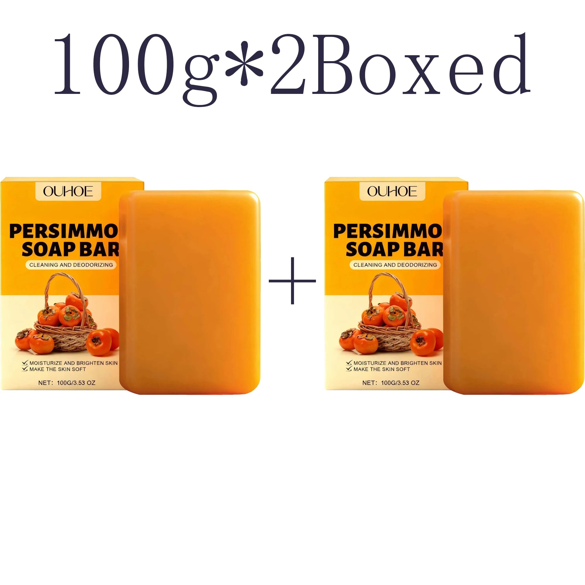 Persimmon Fresh Bath Soap Gentle Care Nourishes and Moisturizes Skin Cleanses Leaves Fragrance Hydrates Beautifies Skin