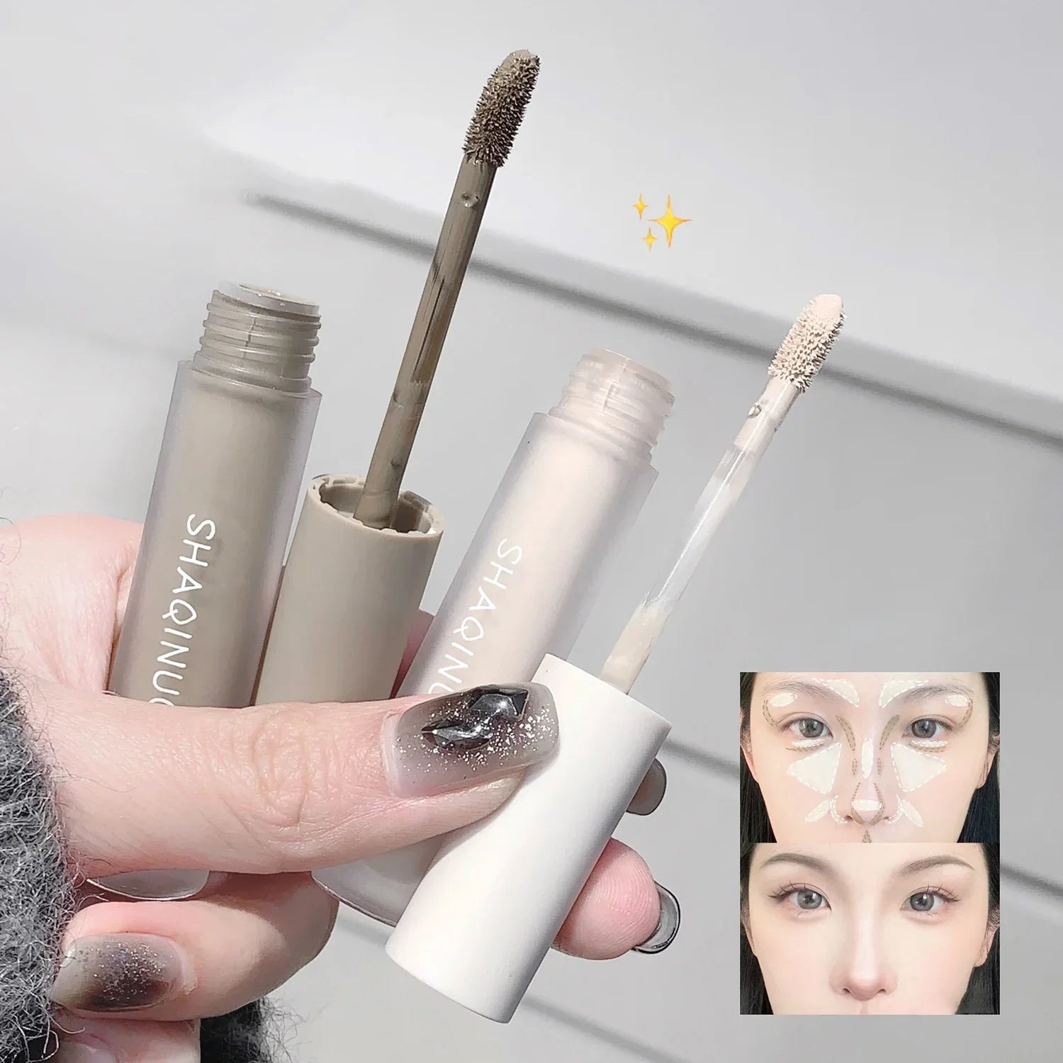 Highlight Contouring Liquid Pen Waterproof Matte Long Lasting Highlighter Smooth Pencil Cosmetics Contouring Shadow Face Makeup
