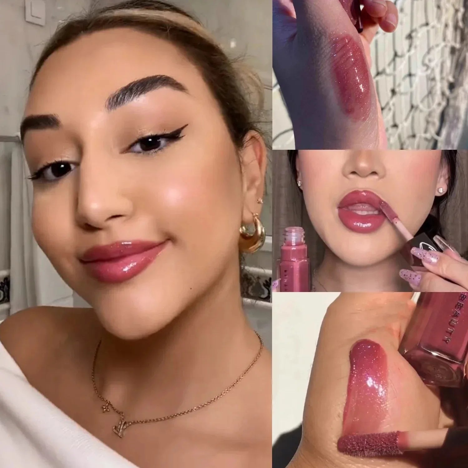 Fenty Beauty Multi-color Contour Stick Concealer Facial Matte 3D Diamond Highlight Non Fading Water Gloss Lip Glaze Gloss Makeup