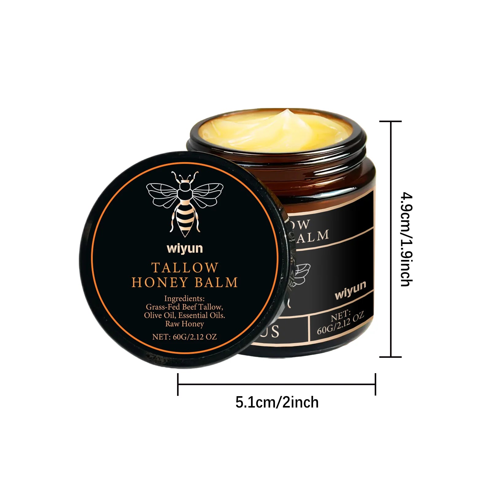 Tallow Honey Cream Glow Hydrating Skin Improve Elasticity Soft Bleaching Improve Dullness Firming Face Body Moisturizer Lotion - BlissFully