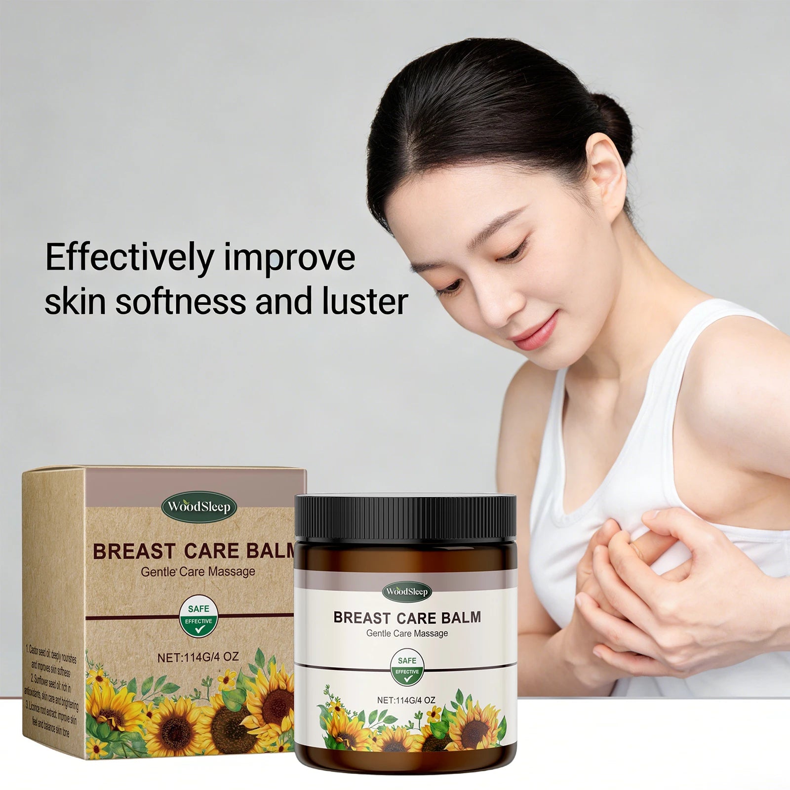 Breast Care Balm Effective Anti-Sagging Chest Lift Soothing Plump Breast Cream for Women Enhance Softness Luster Sexy Body Care