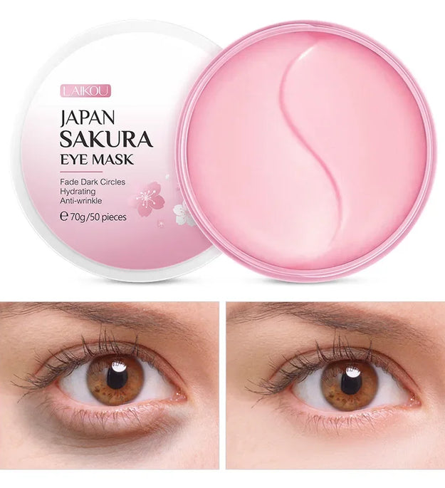 LAIKOU Japan Sakura or Snail  Eye Mask Fade Dark Circles Hydrating Moisturizing Care Eyes Mask Face Care Product