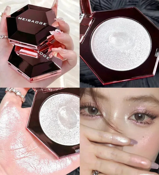 Diamond Highlighter Facial Bronzer Palette Platinum Shimmer Face Contour Powder Flash Body Base Illuminator - Water Light Makeup