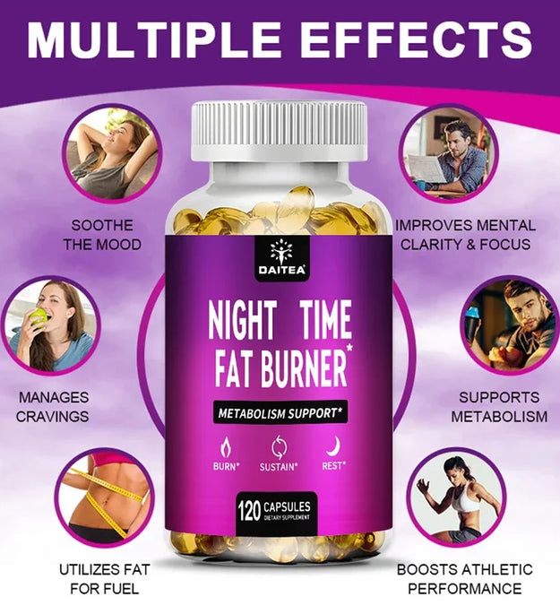 Nighttime Fat Burner - Carb Blocker, Metabolism, Fat Burning Supplement