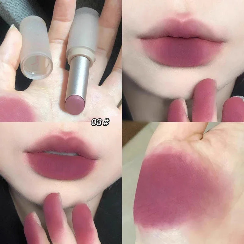 Sexy Matte Punk Dark Brown Lipstick Waterproof Lip Gloss Long Lasting Non-Stick Cup Smoked Matte Lipstick Korean Makeup Cosmetic