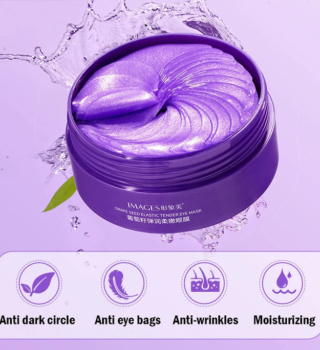 IMAGES Grape Moisturizing Collagen Eye Mask Anti Dark Circles Eye Bags Anti-aging Eyes Masks Beauty Skin Care Eye Patches 60Pcs