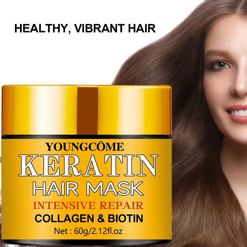 Hair Repairs Hair Mask Essential Oil Nourishing for Dry Damaged Biotin Collagen Keratin Treatment Hairs Conditioner Hair - BlissFully