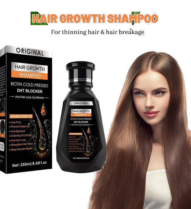 250ML Biotin Shampoo For Hair Growth And Thinning Hair – Ginger Shampoo Thickening Formula For Hair Loss Treatment For Women Men - BlissFully