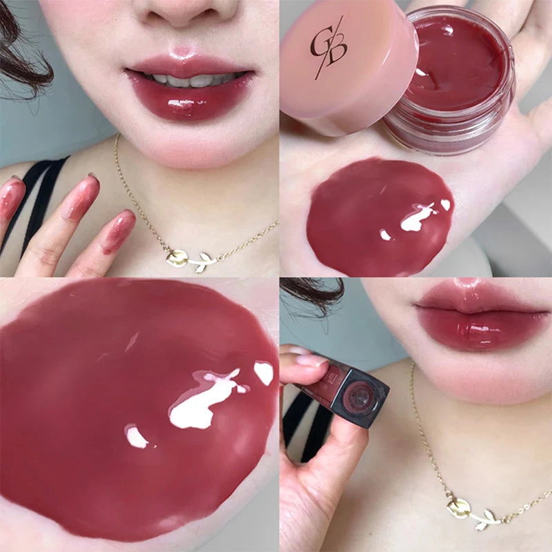 Gege Bear Jarred Jam Lip Gloss — Hydrating Water-Gloss Finish, Plumping Effect, Long-Wearing and Non-Transfer Formula for a Glas