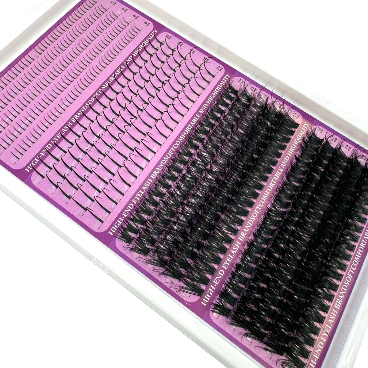 20Rows Lash Spikes Eyelash Clusters Volume Individual Lashes Wispy Eyelashes DIY Spiky Lash Extension Manga Clusters Eyelashes