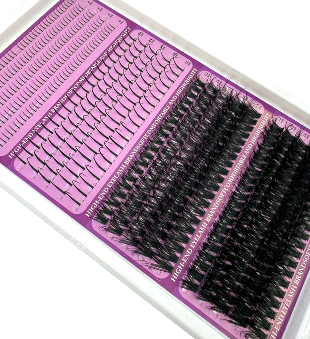 20Rows Lash Spikes Eyelash Clusters Volume Individual Lashes Wispy Eyelashes DIY Spiky Lash Extension Manga Clusters Eyelashes