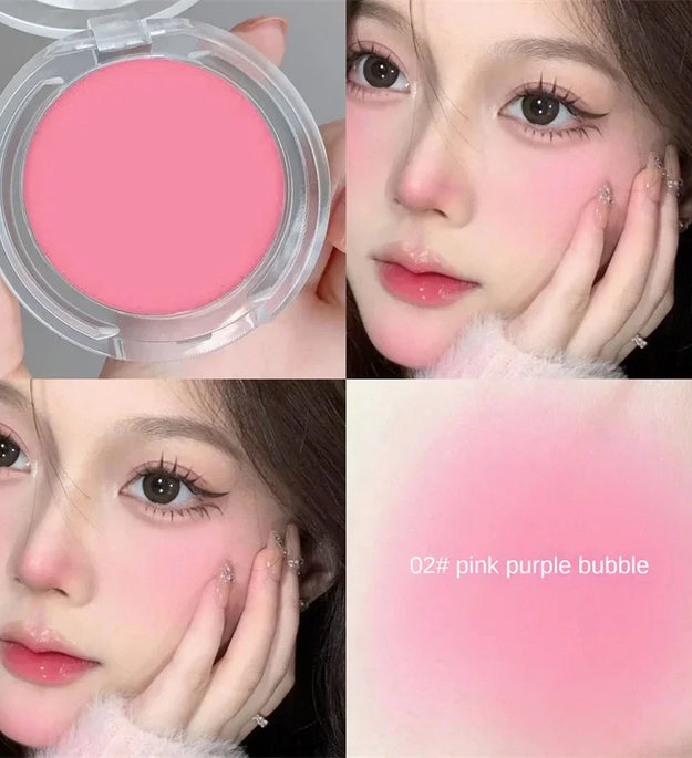 Monochrome blush Matte Natural Cheek Color Brightening Face Waterproof Facial Contouring Makeup Blush Powder Soft Makeup