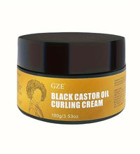 GZE Black Castor Oil Curl Defining Cream Non-stick Hydrates & eliminates frizz, Hair-Smoothing Anti-Frizz Cream to Define - BlissFully