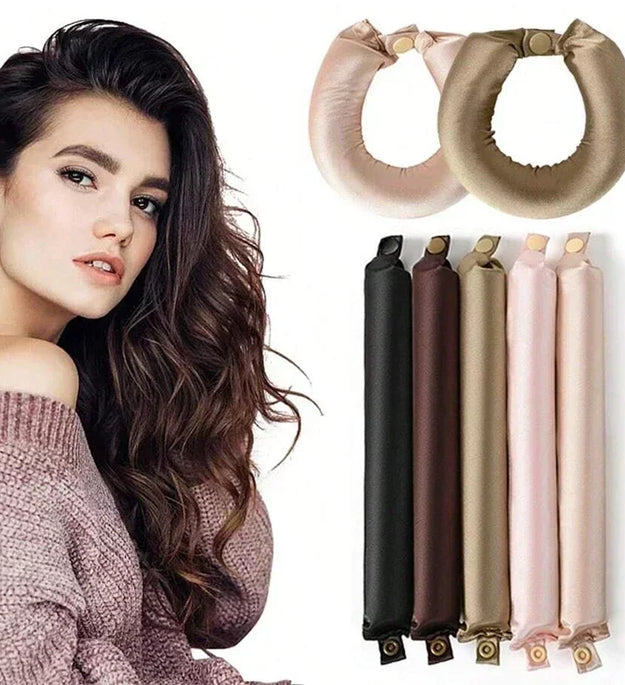 Heatless Hair Curler No Heat Hair Rollers Satin Curling Rod Headband Lazy Curls Soft Curlers Sleeping Flexi Rods Styling Tools